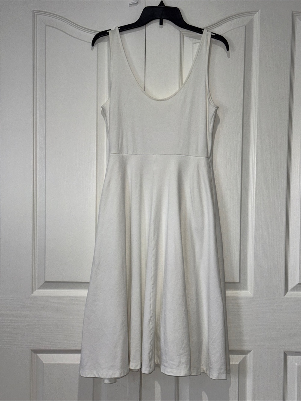 Leith Nordstrom White Scoop Neck Fit & Flare Tank Dress - Large